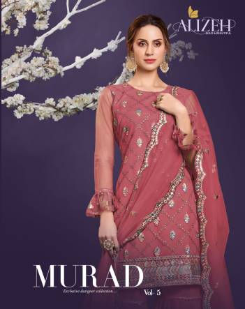 Murad Vol 5 By Alizeh Designer Function Wear Sharara Suit Collection